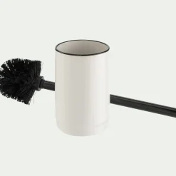alinea Accessoire Wc|Accessoire De Salle De Bain*Porte-brosse et brosse WC en grès - Blanc