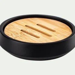 alinea Accessoire De Salle De Bain*Porte-savon en polyresine - Noir