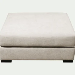 alinea Pouf & Repose-Pieds*Pouf carré en tissu Bloq - Beige roucas