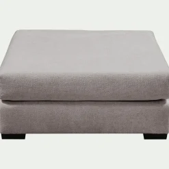 alinea Pouf & Repose-Pieds*Pouf carré en tissu Genesis - Gris