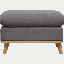 alinea Pouf & Repose-Pieds*Pouf en tissu crown - Gris restanque