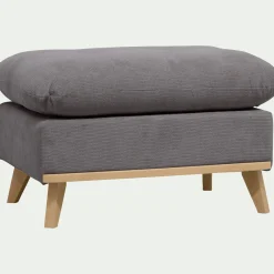 alinea Pouf & Repose-Pieds*Pouf en tissu crown - Gris restanque
