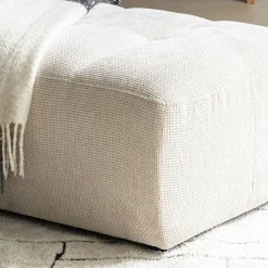 alinea Pouf & Repose-Pieds*Pouf en tissu Eden - alpilles Beige