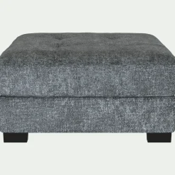 alinea Pouf & Repose-Pieds*Pouf en tissu Genesis - Gris ardoise
