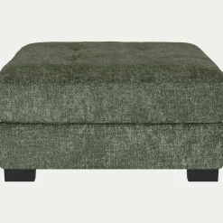 alinea Pouf & Repose-Pieds*Pouf en tissu Genesis - Vert cèdre