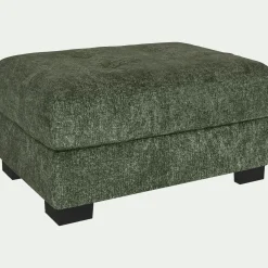 alinea Pouf & Repose-Pieds*Pouf en tissu Genesis - Vert cèdre