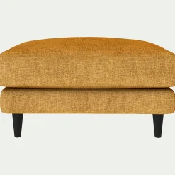 alinea Pouf & Repose-Pieds*Pouf en tissu monclar - Jaune argan