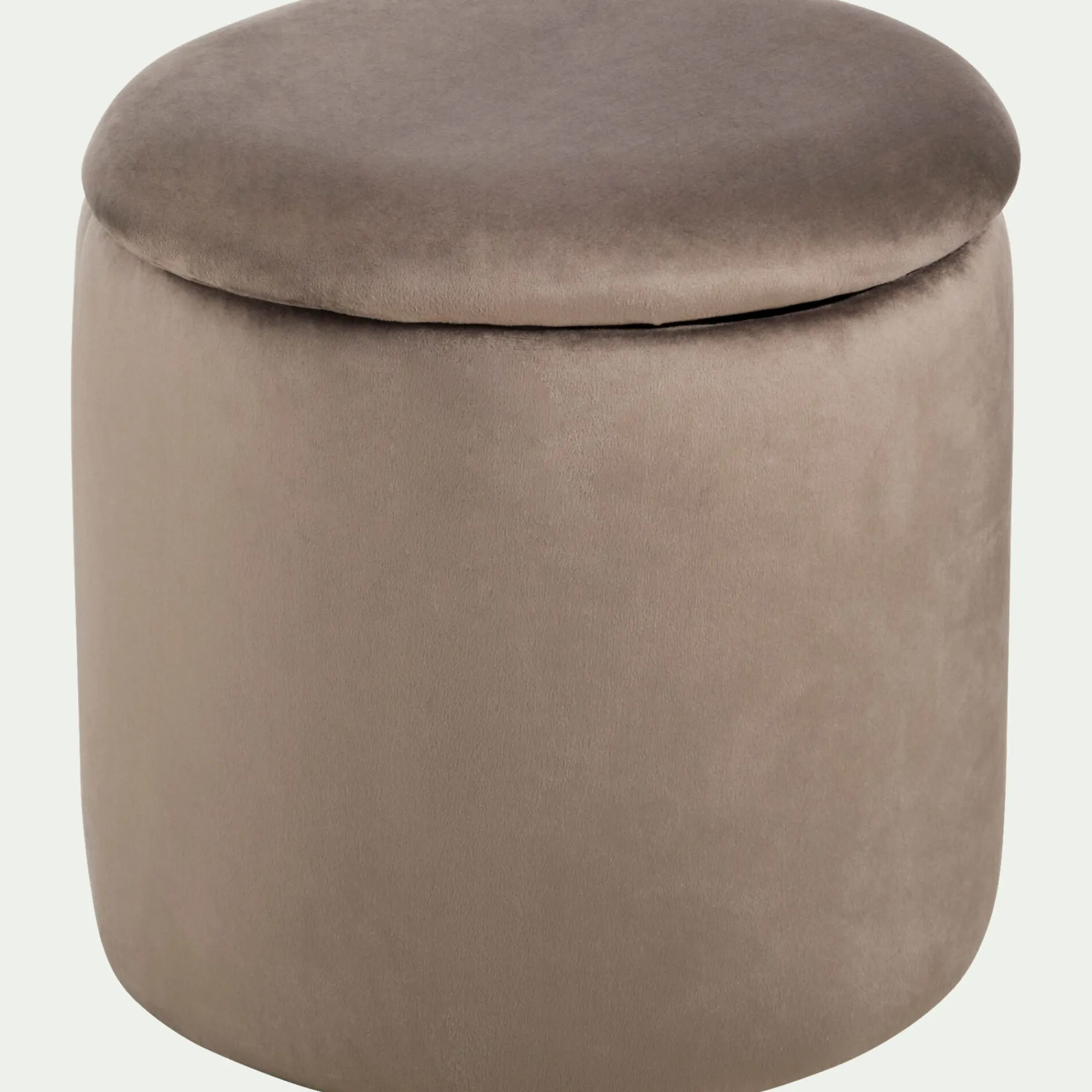 alinea Coussin De Sol|Pouf & Repose-Pieds*Pouf en velours avec coffre de rangement - H43cm Gris