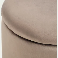 alinea Coussin De Sol|Pouf & Repose-Pieds*Pouf en velours avec coffre de rangement - H43cm Gris