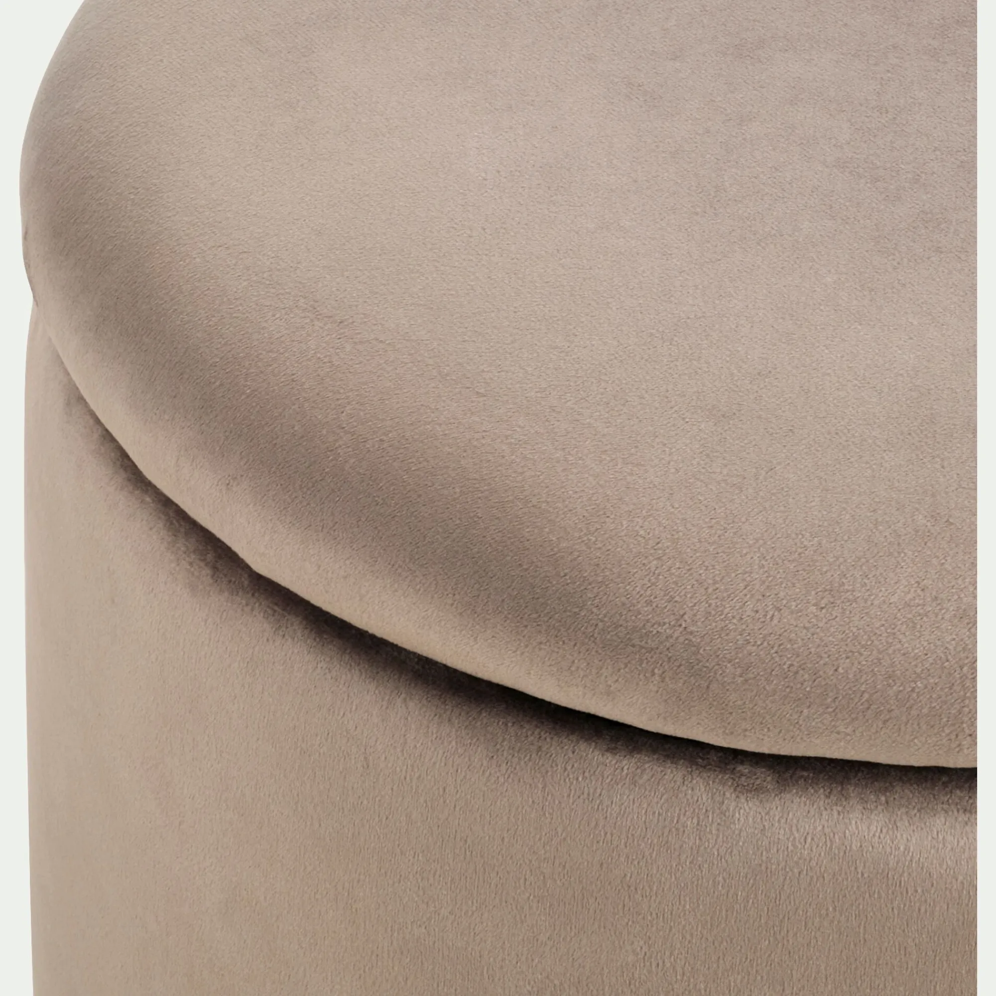alinea Coussin De Sol|Pouf & Repose-Pieds*Pouf en velours avec coffre de rangement - H43cm Gris