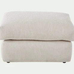 alinea Pouf & Repose-Pieds*Pouf en velours côtelé - roucas Beige