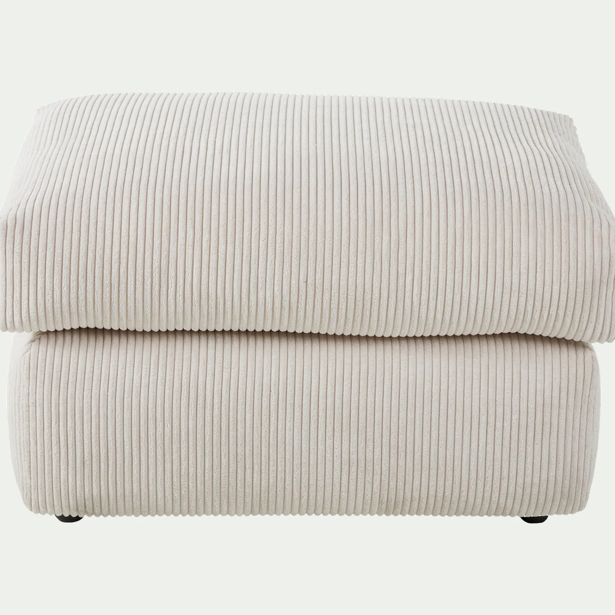 alinea Pouf & Repose-Pieds*Pouf en velours côtelé - roucas Beige