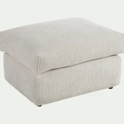 alinea Pouf & Repose-Pieds*Pouf en velours côtelé - roucas Beige