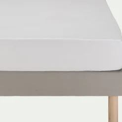 alinea Protection Literie Enfant|Protection Literie Enfant*Protège-matelas en coton recyclé 90x200 cm bonnet 25cm Blanc