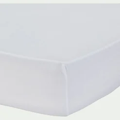 alinea Protection Literie Enfant|Protection Literie Enfant*Protège-matelas en coton recyclé 90x200 cm bonnet 25cm Blanc