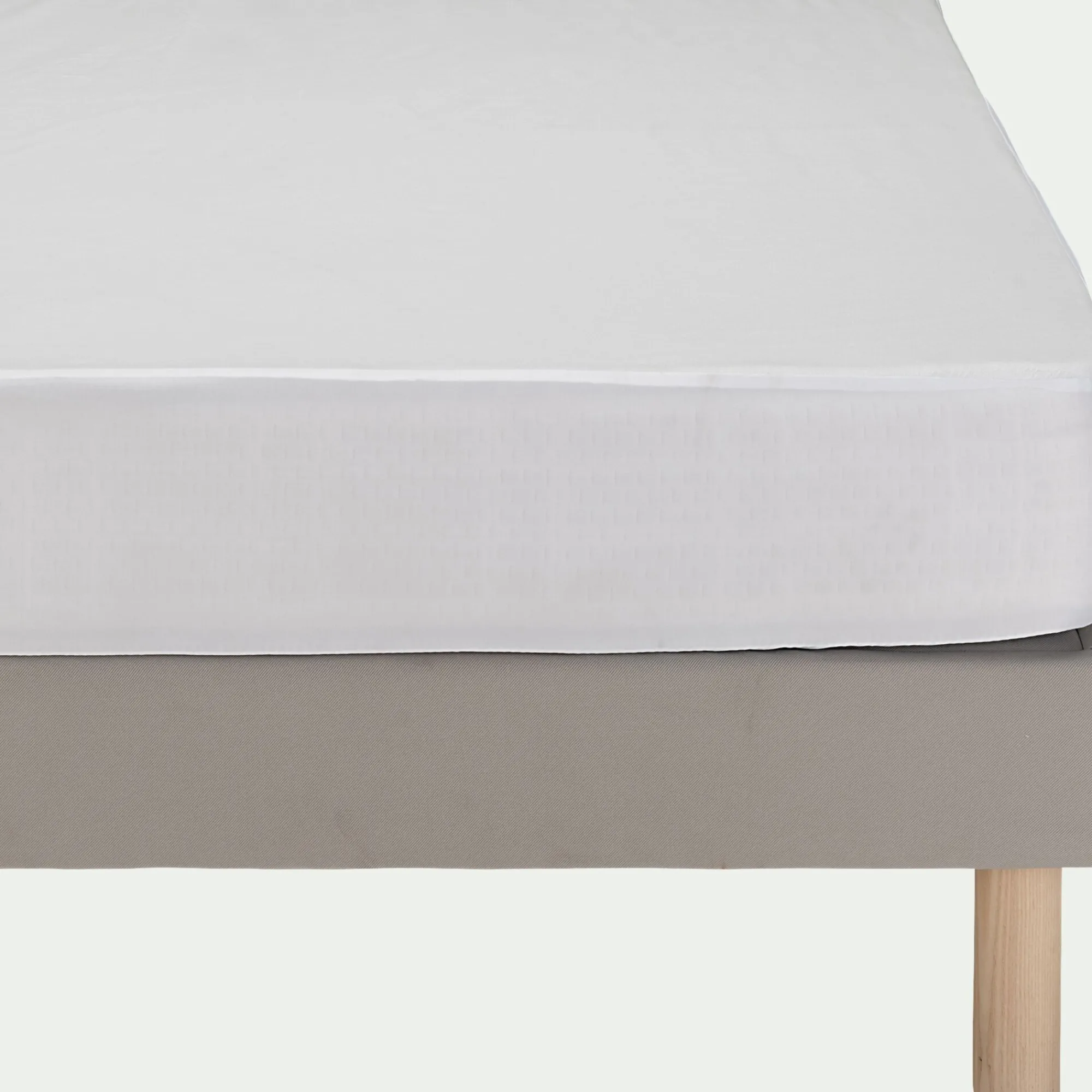 alinea Protection Literie Enfant|Protection Literie Enfant*Protège-matelas imperméable en coton recyclé 140x200cm bonnet 30cm Blanc