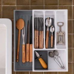 alinea Aménagement Meuble Cuisine*Range couverts en plastique - gris