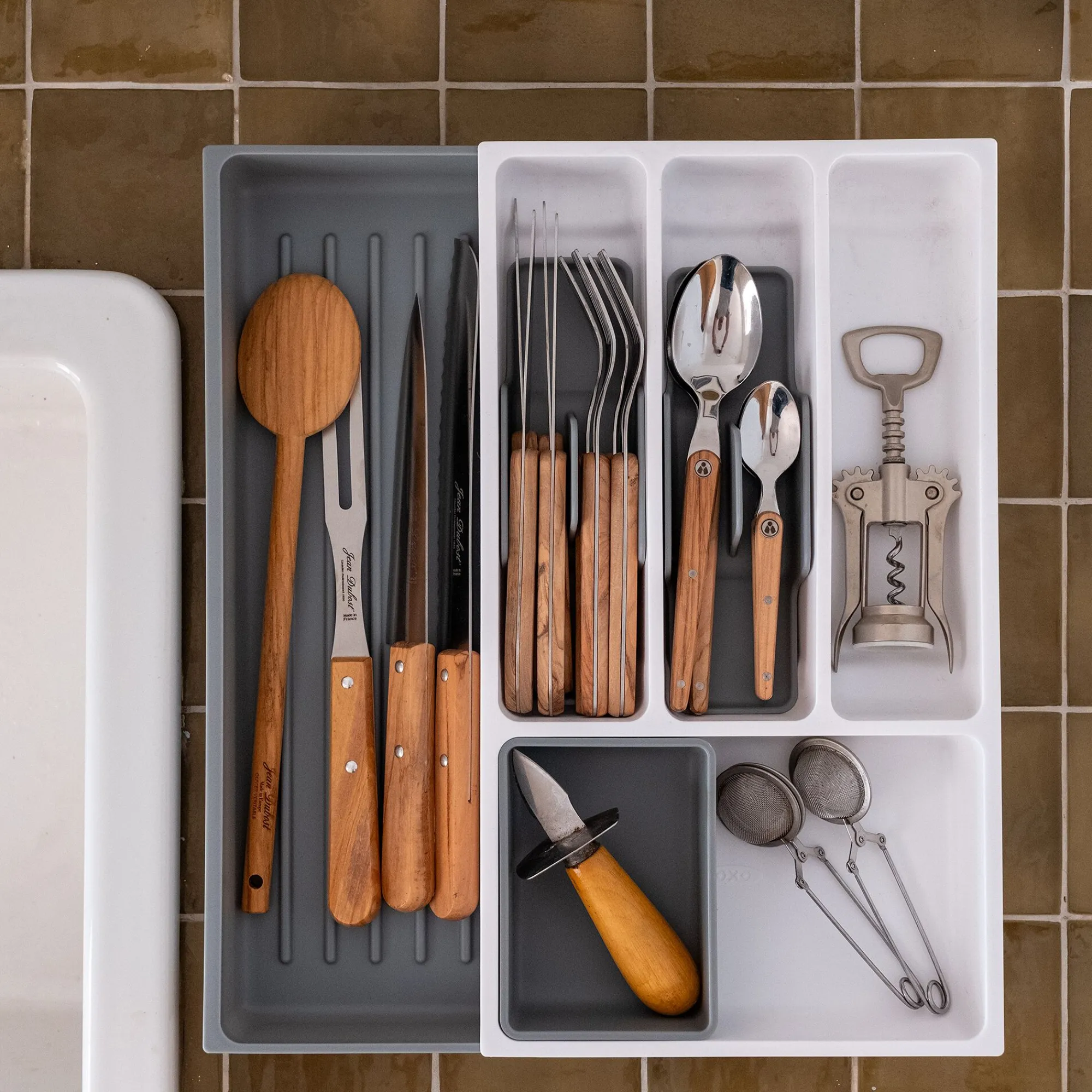 alinea Aménagement Meuble Cuisine*Range couverts en plastique - gris