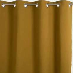 alinea Rideau*Rideau à œillets en coton finition surpiqûre 140x250cm - mousse Vert