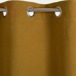alinea Rideau*Rideau à œillets en coton finition surpiqûre 140x250cm - mousse Vert