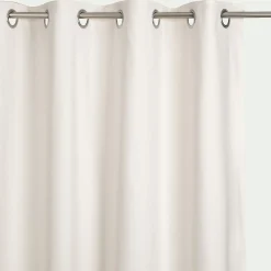 alinea Rideau*Rideau à œillets en coton recyclé 140x250cm - Blanc