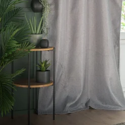 alinea Rideau*Rideau à œillets en polyester 135x300cm - restanque Gris