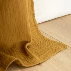 alinea Rideau*Rideau à nouettes en gaze de coton finition point de cheval 130x250cm - alep Jaune