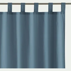 alinea Rideau*Rideau à passants en coton lavé finition couture 140x250cm - cendré Bleu