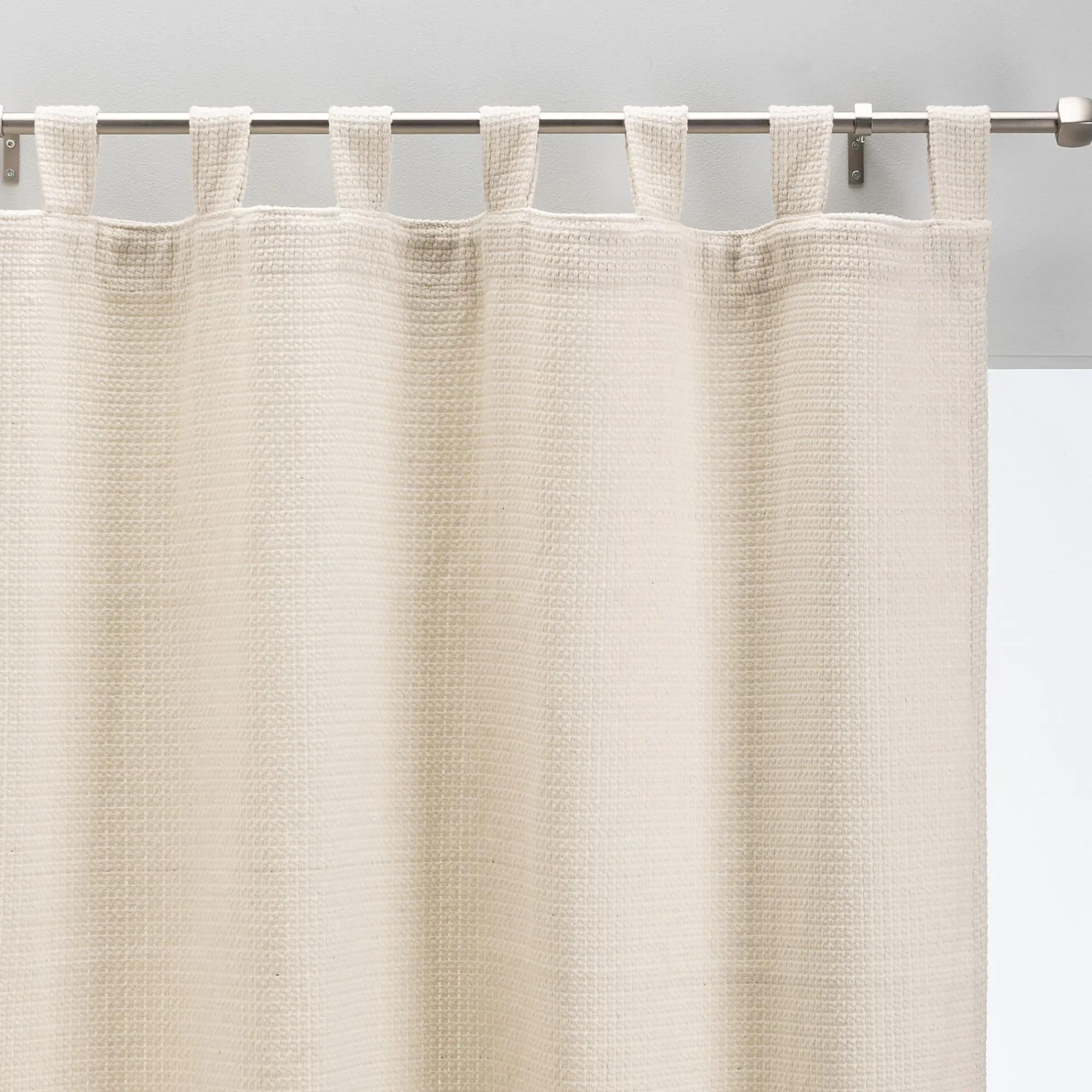 alinea Rideau*Rideau à passants en polyester texturé 140x250cm - écru Blanc
