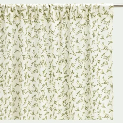 alinea Rideau*Rideau passe-tringle en coton motif végétal 140x250cm - Vert