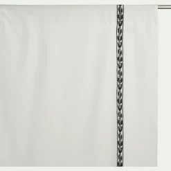 alinea Rideau*Rideau passe-tringle en coton motif Kissos 140x250cm - Blanc