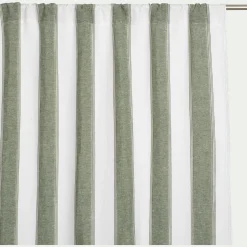 alinea Rideau*Rideau passe-tringle en lin et coton à rayures 140x250cm - Vert