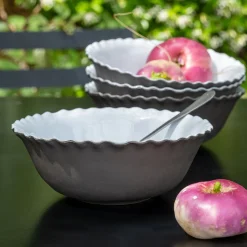 alinea Plat De Service Et Saladier|Assiette De Noël*Saladier en grès D21,5cm - Blanc