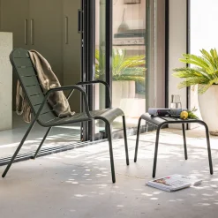 alinea Fauteuil De Jardin|Salon De Jardin Bas*Salon de balcon en acier - (1 place) Vert