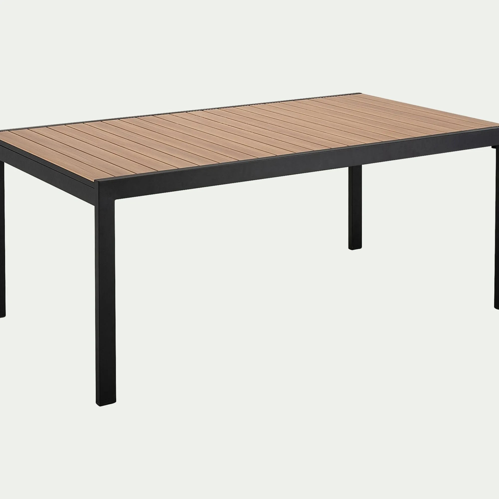 alinea Salon De Jardin Repas*Salon de jardin repas extensible en aluminium - Noir