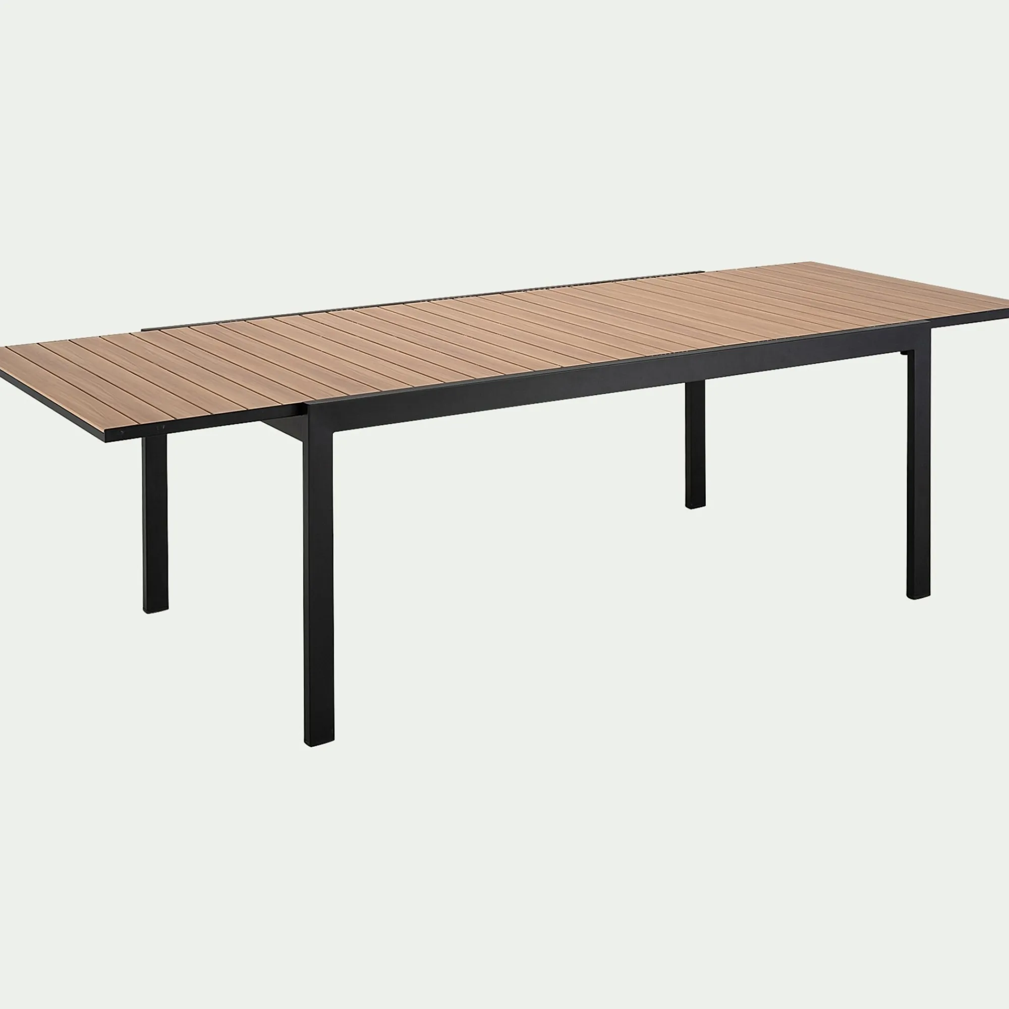 alinea Salon De Jardin Repas*Salon de jardin repas extensible en aluminium - Noir