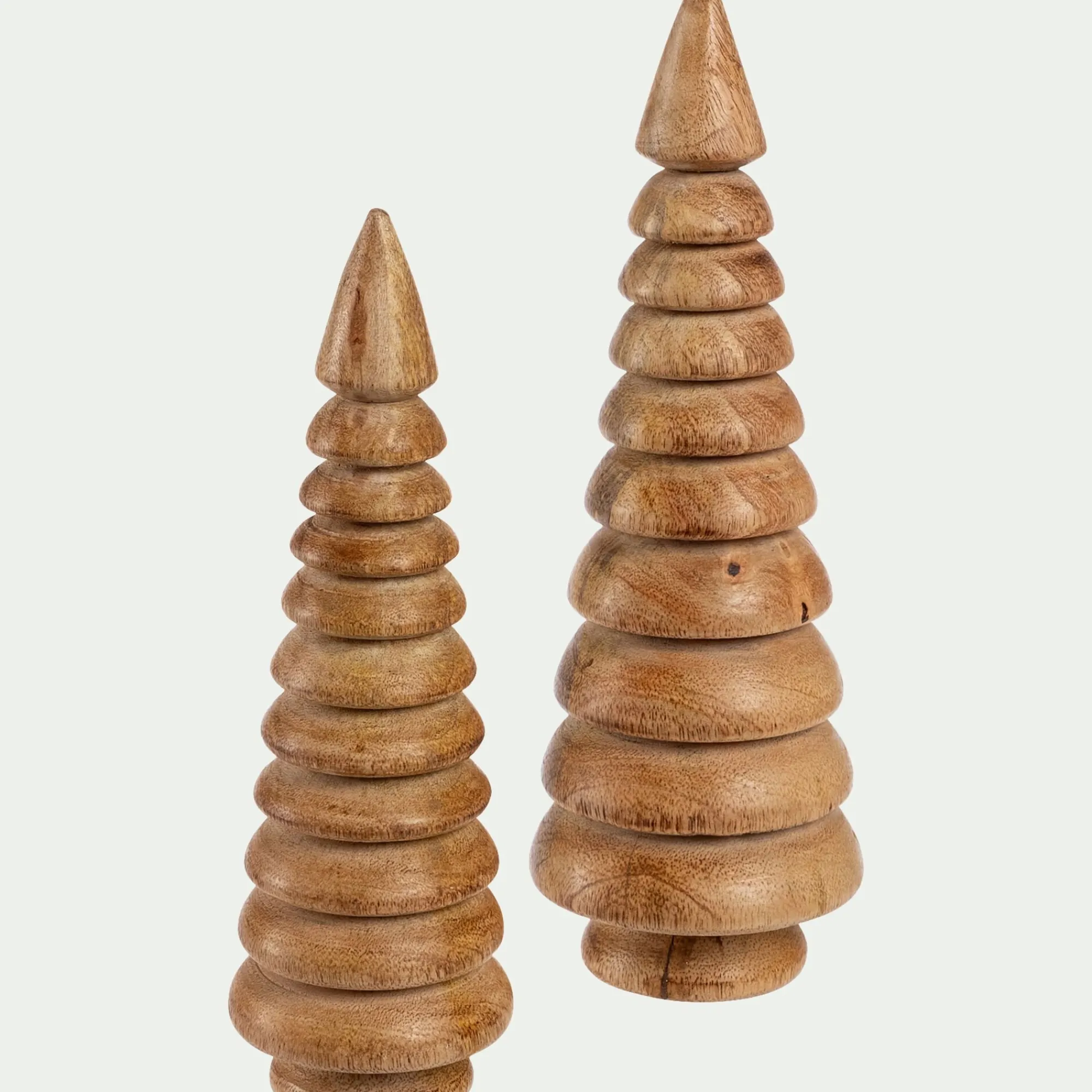 alinea Décoration De La Table De Noël|Petit Sapin De Noël*Sapin décoratif à poser en bois de manguier H20cm - Naturel