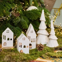 alinea Décoration De La Table De Noël|Petit Sapin De Noël*Sapin décoratif à poser en aluminium H18,5cm - Blanc