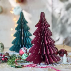 alinea Décoration De La Table De Noël|Petit Sapin De Noël*Sapin décoratif à poser en papier H25cm - Rouge