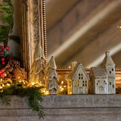 alinea Décoration De La Table De Noël|Petit Sapin De Noël*Sapin décoratif à poser en porcelaine H19cm - Beige