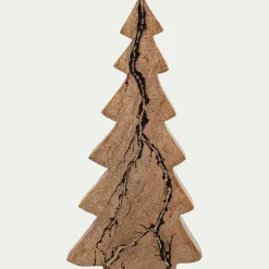 alinea Décoration De La Table De Noël|Petit Sapin De Noël*Sapin décoratif à poser en bois de manguier H29cm - Naturel