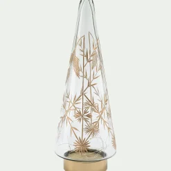 alinea Décoration De La Table De Noël|Petit Sapin De Noël*Sapin décoratif à poser lumineux en verre H35,5cm - Transparent