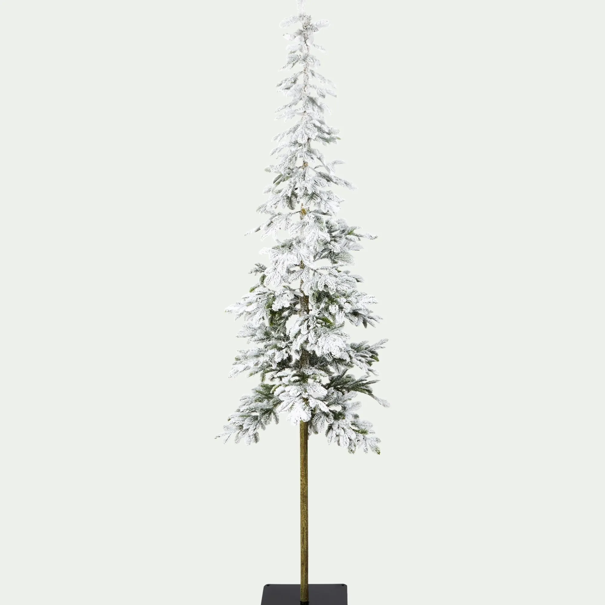 alinea Grand Sapin De Noël*Sapin de Noël artificiel enneigé D60xH240cm - Blanc