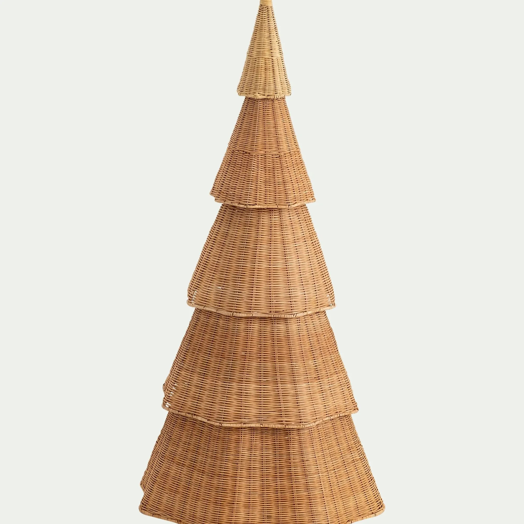 alinea Grand Sapin De Noël*Sapin de Noël en rotin D61xH123cm - Naturel
