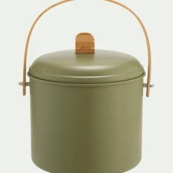 alinea Poubelle*Seau à compost en métal et bambou 7L - Vert
