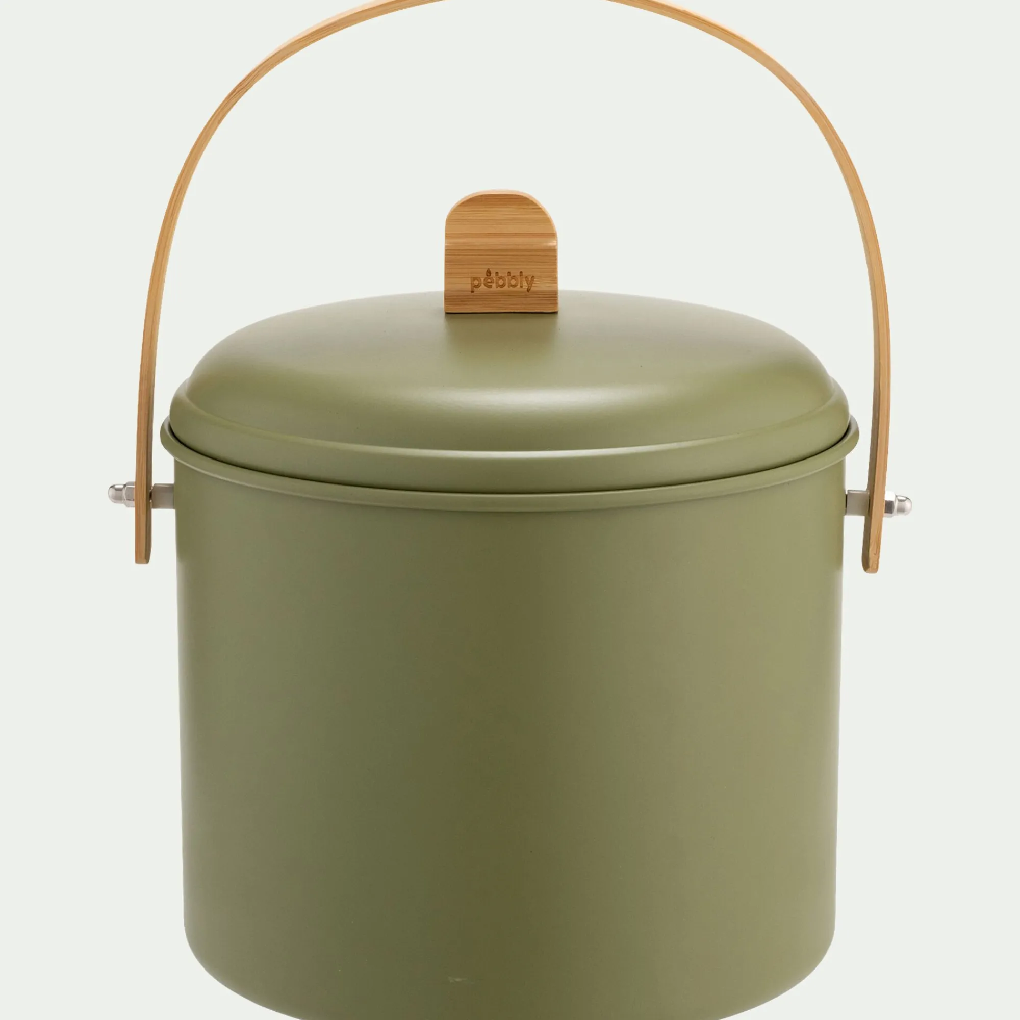 alinea Poubelle*Seau à compost en métal et bambou 7L - Vert