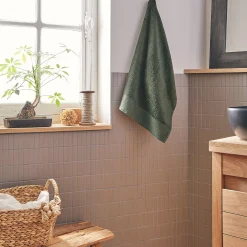 alinea Serviette De Toilette*Serviette de toilette en coton peigné - cèdre 50x100cm Vert