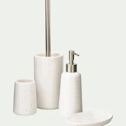 alinea Set De Salle De Bain|Accessoire De Salle De Bain*Set de salle de bain en céramique mouchetée - ventoux Blanc