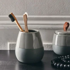 alinea Set De Salle De Bain|Accessoire De Salle De Bain*Set de salle de bain en grès - cèdre Vert