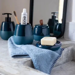 alinea Set De Salle De Bain|Accessoire De Salle De Bain*Set de salle de bain en grès - figuerolles Bleu